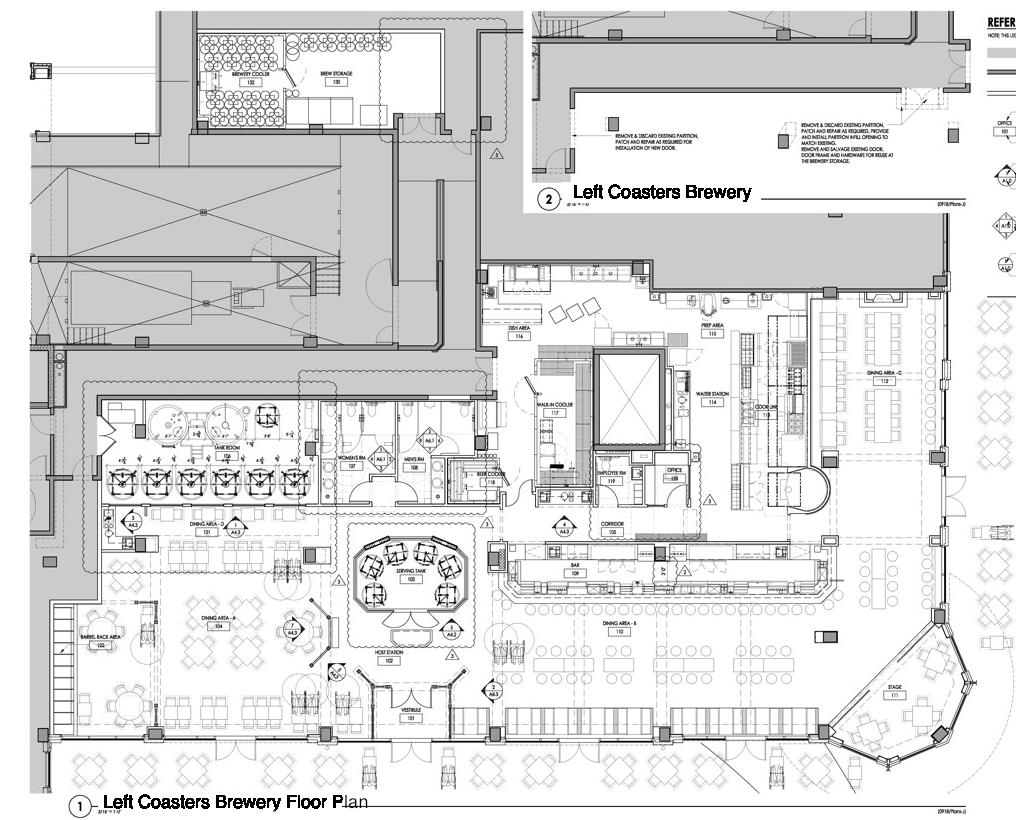 LEFT COASTER S BREWERY & RESTAURANT CASE STUDY 6 (Mad Fox Brewing, LLC floor plan edited for Left Coasters Brewing Co.