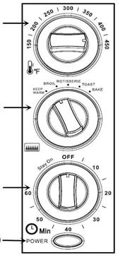 GET TO KNOW YOUR APPLIANCE 1 2 3 4 5 6 7 14 8 9 13 10 11 12 1. Bake Tray/Drip Pan 2. Housing 3. Upper Heating Elements (not shown) 4. Wire Rack 5. Door 6. Door Handle 7. Lower Heating Elements 8.