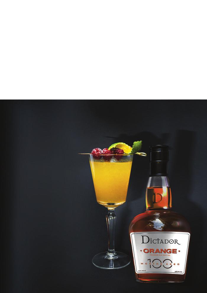 Breakfast in CARTAGENA TASTE: sweet, with a hint of ginger 40 ml Dictador Orange, 20 ml lime juice, 5 ml Chambord, marmolade orange with ginger, lemon peel All the