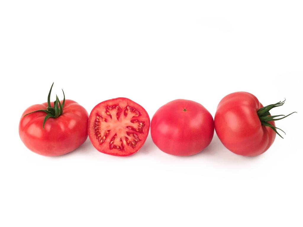 Specialty > 150 g HTT1451004 F1 hybrid tomato Pink tomato for loose harvest Pruning advice 4-5 fruits per cluster 160 200 gram HR: ToMV:0,1,2 / Va:0