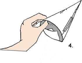 Hold corner C between your right thumb and forefinger. Figure 2.