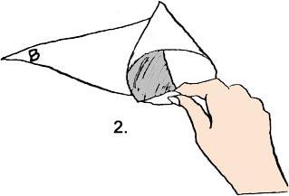 Tape outside seam near the top to hold the bag together. Figure 5.