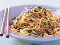 Chow Mein Serves 10 1 kg beef mince 2 onions, chopped ½Cabbage chopped ½ Celery chopped ½ bag frozen mixed vegetables 2 spoons curry powder 2 spoons oil 2 spoons garlic if available 4 spoons