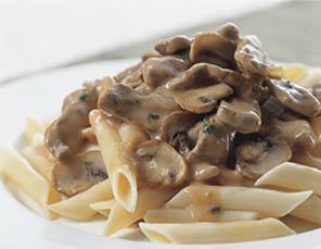 tinned mushrooms Add the milk powder and stir through the mixture Add enough water to prevent sticking, and