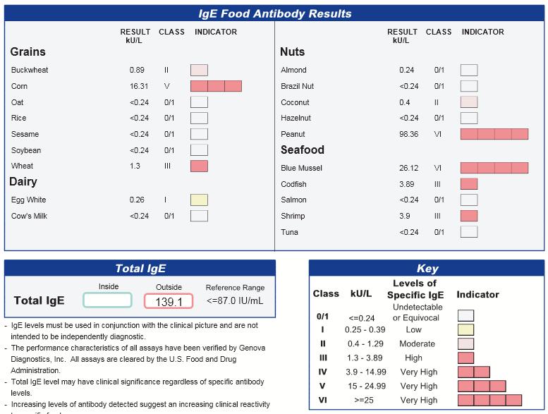 Immune Panels: IgE and IgG Food Antibody