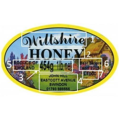 Printing of labels An easy option is to go with an off the shelf version available from beekeeping supplies websites as these are set up to be legislatively compliant. An example is shown below.