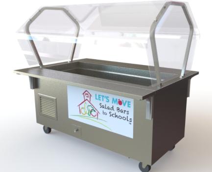 Figure 4. Mobile electric salad bar Regulations Federal USDA encourages the use of salad bars in the school meal programs.
