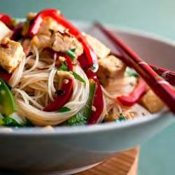 PERSON Asian Stir Fry Choice of beef, chicken or pork, served with Asian vegetables and rice noodles $7 PER PERSON Sautéed Jumbo Sea Scallops with lemon and