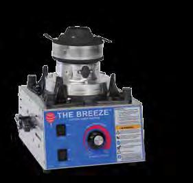 The Breeze Cotton Candy Machine #303000000 5 Tubular heat element Manual heat control knob 2 switch operation (heat & motor) Stainless steel cabinet design see improved features on page 52 Up to 23