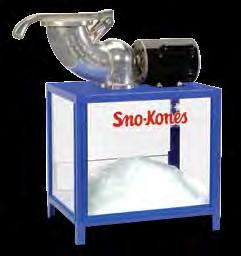 ShavADoo #803 Lighterduty welded frame /3 hp motor Acrylic windows rather than the tempered glass featured on larger shavers Welded frame reduces leaks from melting ice