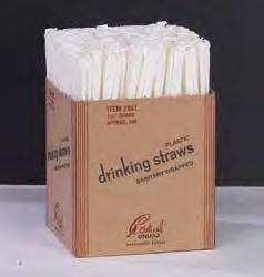 Plastic Straws #9992 Case Count: 2,000 Don t forget the straws! Wrapped and ready to sip.