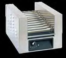 Lil Diggity Combo Grill and Bun Cabinet #8324 Designed to fit almost anywhere 0 stainless steel rollers durable & easy to clean Hot dogs at room temp ready to serve in about 20 minutes Holds 8