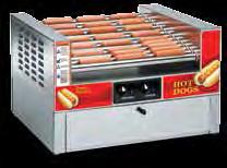 9 Slanted Double Diggity Combo Grill and Bun Cabinet #8423 Also available, #8423PE Nonstick Version Dual heat and motor control Stainless steel construction 4 stainless steel rollers durable & easy