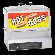 64 Steamin Demon #8007 No painted parts and full stainless steel cabinet and lid Holds up to 80 regular sized hot dogs & 40 buns Steams hot dogs and buns in one unit Hot dog juice tray included