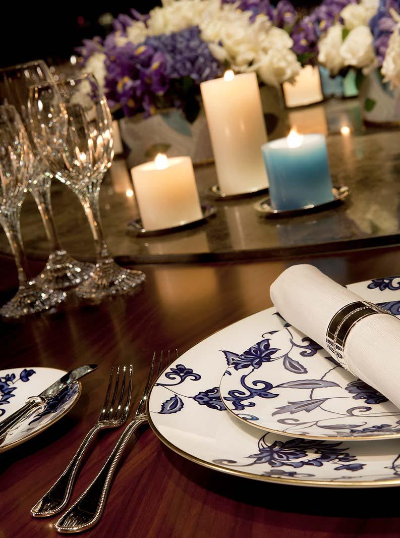 Prince Blue by Bernardaud Classic cobalt blue and white sets an exquisitely elegant ambiance.