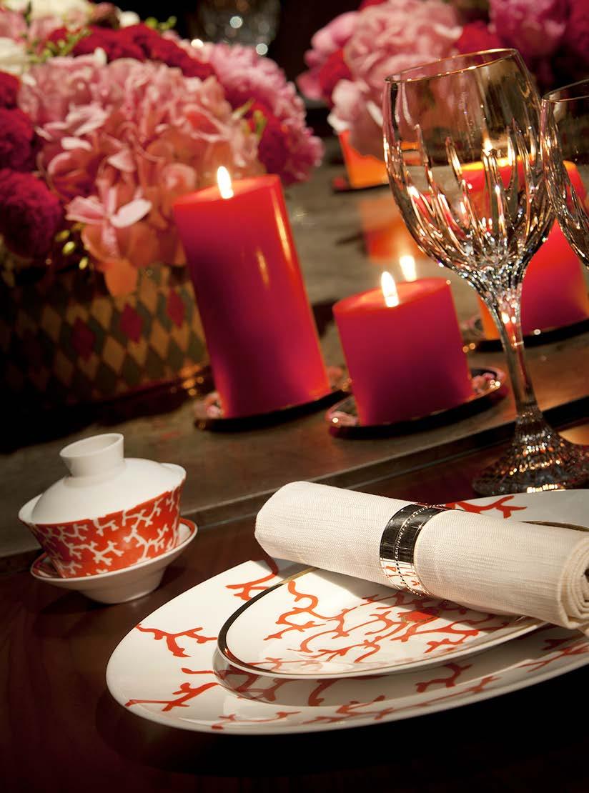 Cristobal by Raynaud Add a touch of resplendent rouge to your occasion. The iconic Cristobal collection by Raynaud makes a stylish statement on your dinner table.