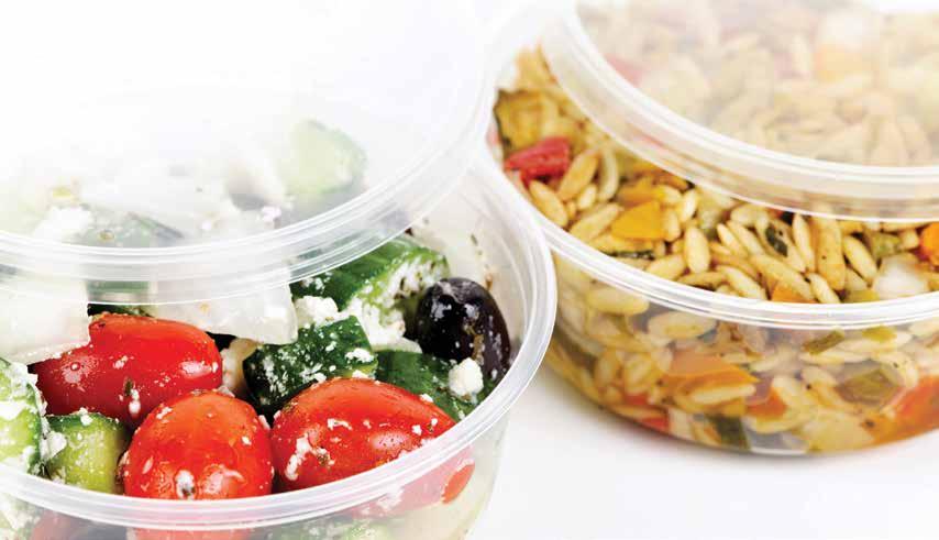 QUALITY AT YOUR FINGERTIPS PET S Koda Cup PET clear deli containers have exceptional clarity to enhance product appearance and stimulate impulse purchases.