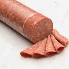 Product Name-Standard Identity Conforms to ingredients/processing rules: Ex: SALAMI, BEEF: cooked, smoked sausage, usually mildly flavored, in a large