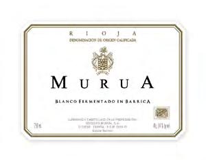 MURUA BLANCO 2010 Due to a dry spring and mild summer the grape ripened slowly, developing, fantastic aromatic potential. Area of Origin D. O. Ca.