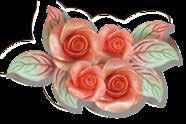 Set of marzipan roses,