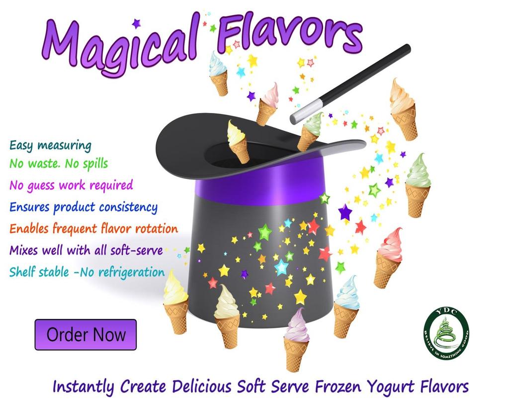 Magical Flavors Natural Born Flavors Nation's Top Soft-Serve Frozen Yogurt Flavor Sensation http://www.magicalflavors.