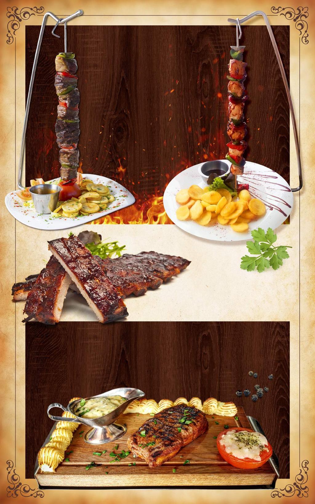 25. 26. Espetada Skewer CHICKEN 12,90 FILLET OF BEEF 15,90 RIBS 27. HONEY BBQ SPARE RIBS 10,90 Plank Steak (Beef cooked on a wooden plank) 28. 29. 30. 31.