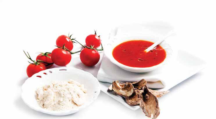 43724 Manitari Premium soup (Mushroom Premium soup) Rich and creamy texture with 1,0kg a distinctive mushroom taste. 43803 Tomata (cream) soup 1,0kg (Tomato (cream) soup) Soup rich in tomato flavour.