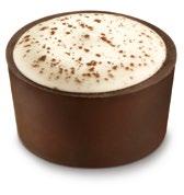 56 pce / tray 600 g 6 trays / box 6 M 04233 CAPPUCCINO Dark chocolate cup with