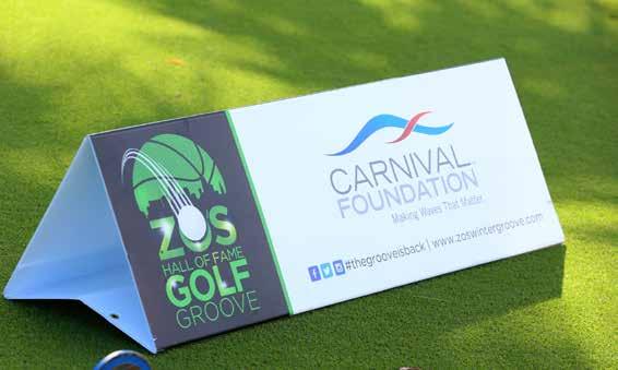 SPONSOR BENEFITS Sponsor logo on Zo s Hall of Fame Golf Groove collateral
