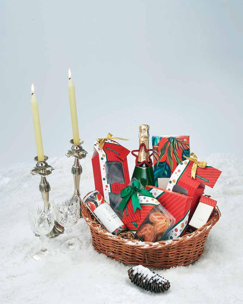 WINTER LOVE HAMPER Nothing says Christmas like an elegant hamper filled with gourmet treats and select goodies.