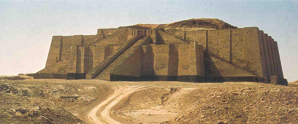 Ziggurats Terraced step pyramids built by the Sumerians, Akkadians,