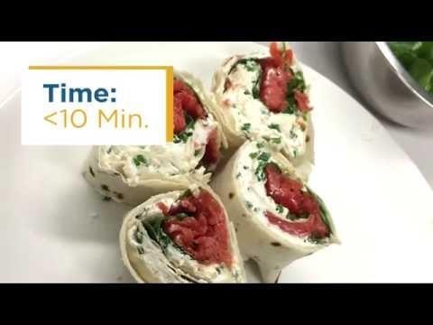 Smoked Salmon Pinwheel From SNP Eating Heart Healthy Nutrition