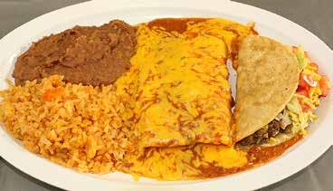 3 Combination Plate (1) Chalupa, (1) enchilada, & (1) crispy taco, served with rice & beans. $7.75 No.