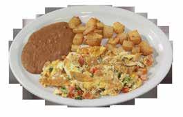 9 Migas & egg a la mexicana... No. 10 Two pancakes and bacon or ham or sausages... $4.