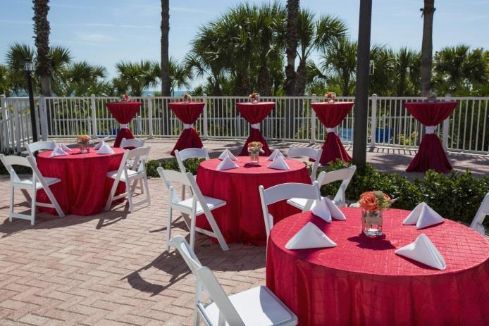 Wedding events up to 60 guests can dine outdoors under the stars on our Upper Ocean Deck or perhaps let the ocean breeze greet your guests for a Cocktail Reception, perfect for up to 100 guests.