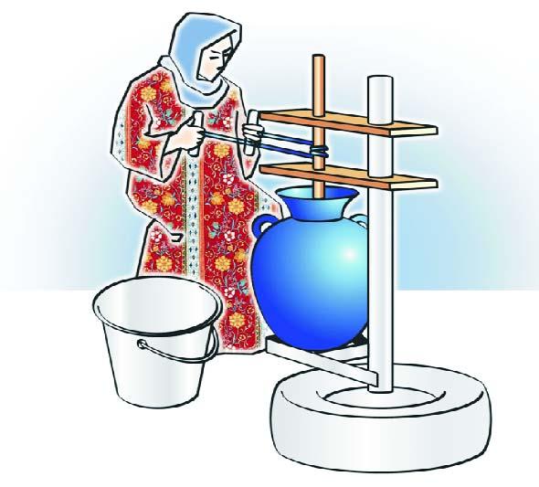 Traditional butter churn Improved manual butter churn 9. Preparation of ghee Ghee is anhydrous (dry) butterfat. It contains 99.9% butterfat.