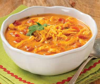 Put down your fork, it s authentic chicken enchilada flavor, in a bowl. Creamy, cheesy, chicken-y YUM!