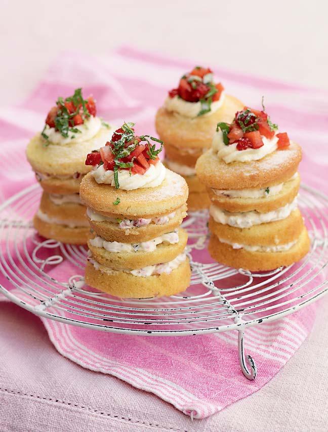 MINI VICTORIA SANDWICH CAKES This cake is about as regal as a cake can be. It was originally made for Queen Victoria. During her incredible 66-year reign, the concept of afternoon tea was created.