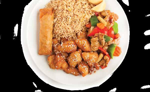 asian chinese buffets PER GUEST Two Entrée Buffet...7.99 Includes choice of two entrées, one appetizer, egg roll, spring roll, pot sticker or crab rangoon and fried or steamed rice.