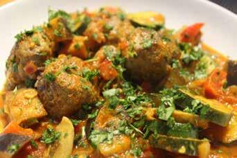 Lamb meatballs in a chunky veg sauce 500g lean lamb mince 1 tsp sea salt 2 tsps curry powder 1 tsp turmeric 3 small red onions, finely chopped 2 tsps ghee or coconut oil 4 green chilli peppers,