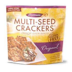 Crunchmaster Multi-Seed Crackers Features/Claims 100% Whole Grain (19g per