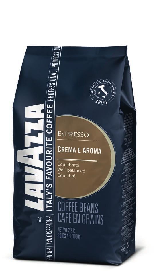 Espresso Crema e Aroma A blend with a consistent crema and a strong and decisive character, with a pleasant after taste of dry fruits, bitter cocoa and precious woods that remind you of a fine