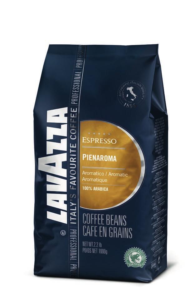 Pienaroma Refined blend of aromatic 100% Arabica coffees made with beans from Rainforest Alliance Certified plantations, with the well rounded scent of figs and jasmine flowers. Taste area: Aromatic.