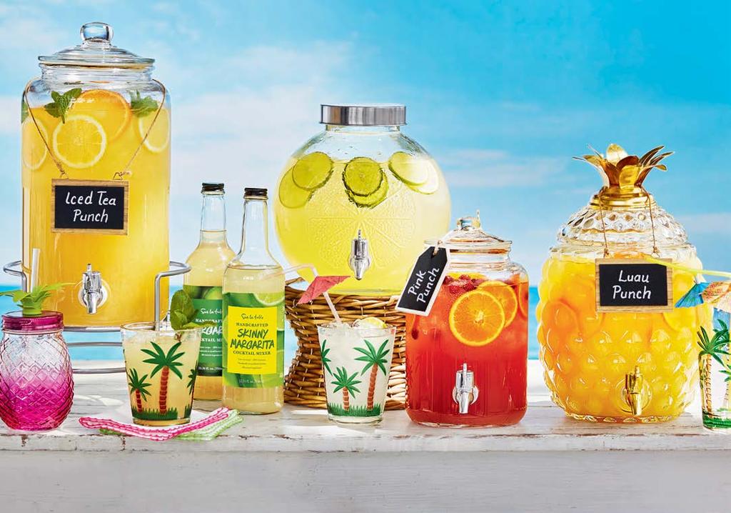 A SUMMER SIPS OUR NEW BEVERAGE JARS ONLY AT SUR LA TABLE Serve up refreshment for a crowd.