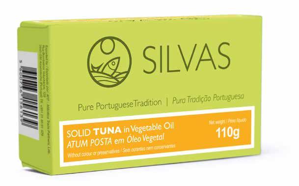 CANNED FISH FOOD Solid Tuna in Vegetable Oil 20 SOLID TUNA IN VEGETABLE OIL PRODUCT/BRAND: Solid Tuna in Vegetable Oil PACKAGING: Can PRESENTATION: 110 g CHARACTERISTICS: Tuna in vegetable oil has a