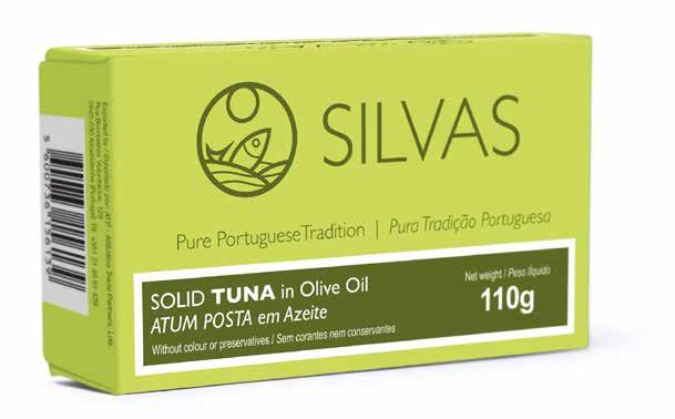 CANNED FISH FOOD Solid Tuna in Olive Oil 21 SOLID TUNA IN OLIVE OIL PRODUCT/BRAND: Solid Tuna in Olive Oil PACKAGING: Can PRESENTATION: 110 g CHARACTERISTICS: Tuna in vegetable oil has a high protein