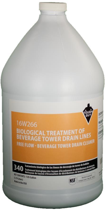 Tough Guy Beverage Tower Drain Line Cleaner 16W266 Tough Guy For use in maintaining Beverage Tower Drain Lines. Commercial strength to get the Tough Jobs done.