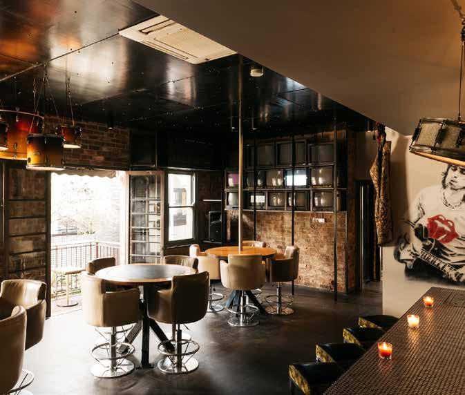 THE LOFT A space fit for a rockstar, The Loft caters for private parties of 50-70 guests. Think illuminated drum kit pendants, stage lights and a vintage TV wall installation.