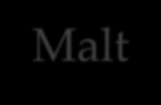 Malt Raw grain is partially