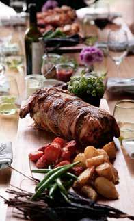 TRADITIONAL ROAST BUFFET Rotisserie cooked and carved by our Chef, Combination of Lamb and Pork served with roasted vegetables, Greek salad,